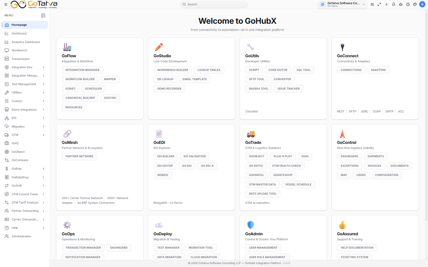 Project and customer selector